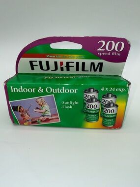 Fujifilm 35mm 200 Speed Film 4 Pack 24 Exp Each – Factory Sealed NOS
